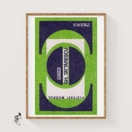 Visit The Museum - vintage matchbox label print