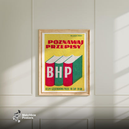 Prescription Book - vintage matchbox label print - bedroom mockup