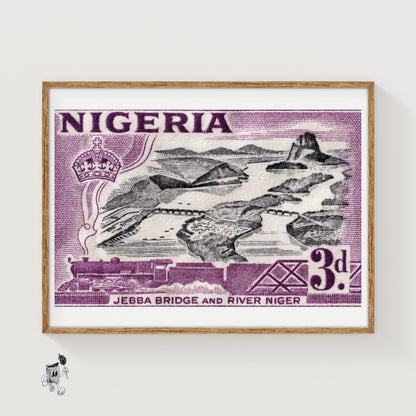 River Railway - vintage matchbox label print