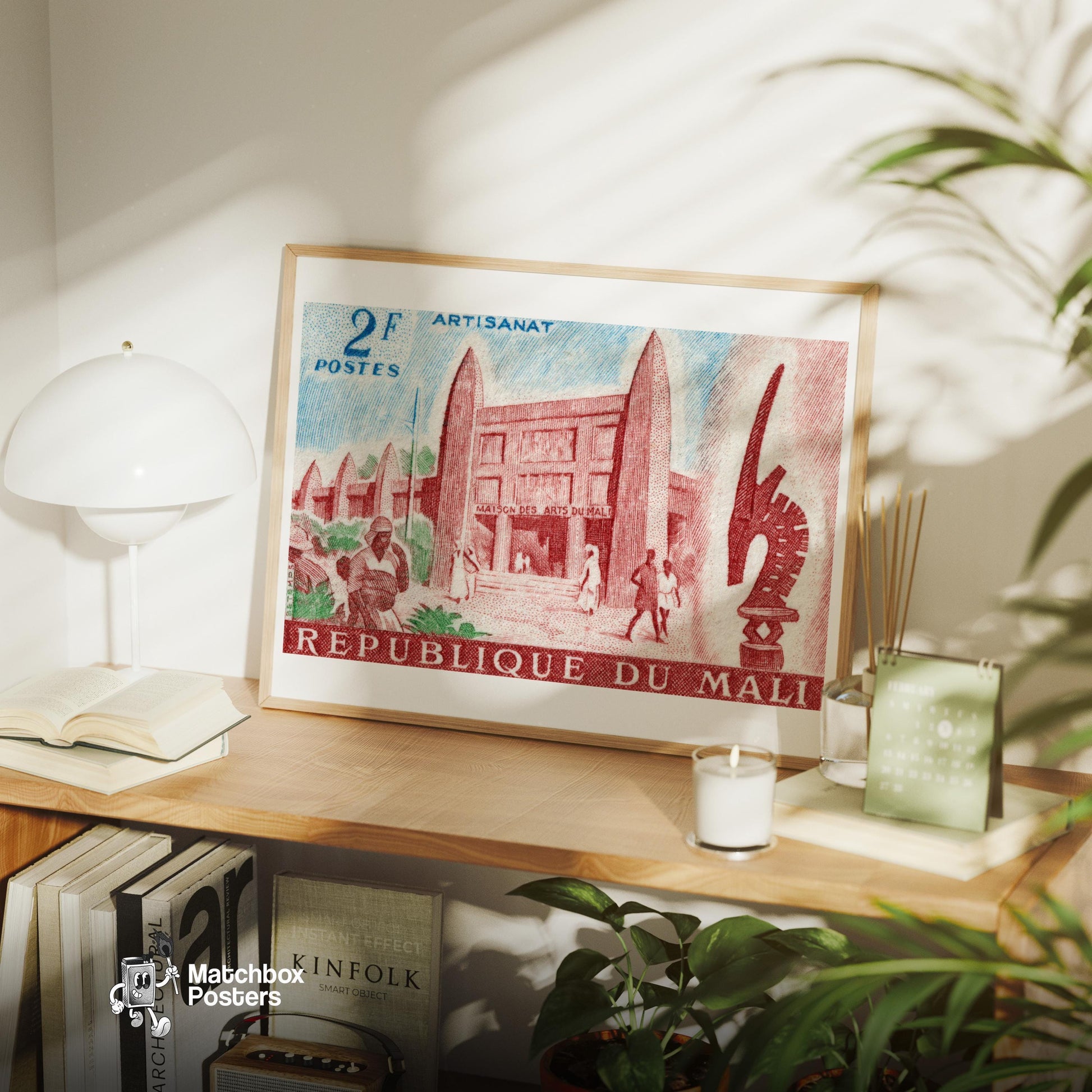 Centre of Artisinal Arts - vintage matchbox label print - office wall