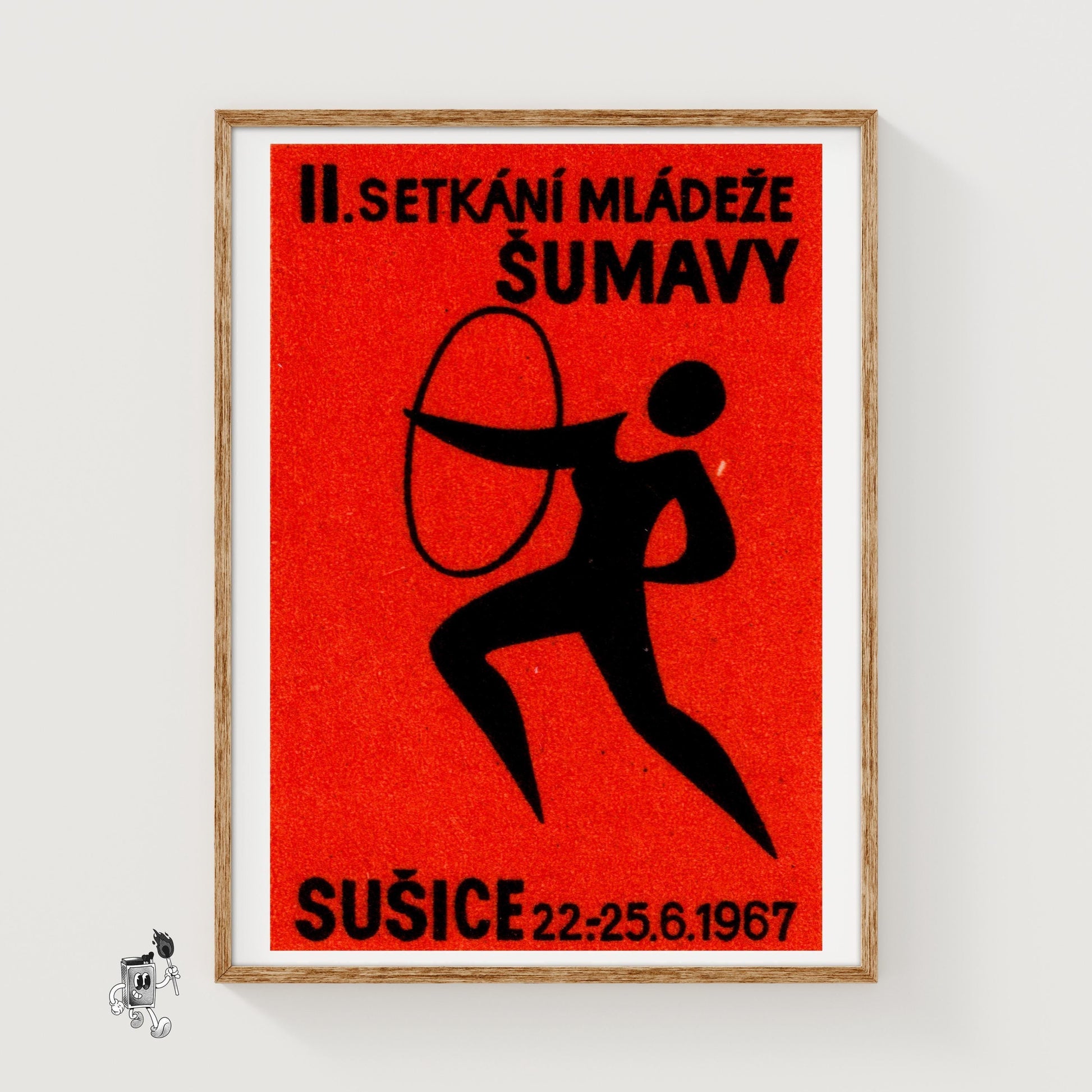 Youth Convention Hoop - vintage matchbox label print