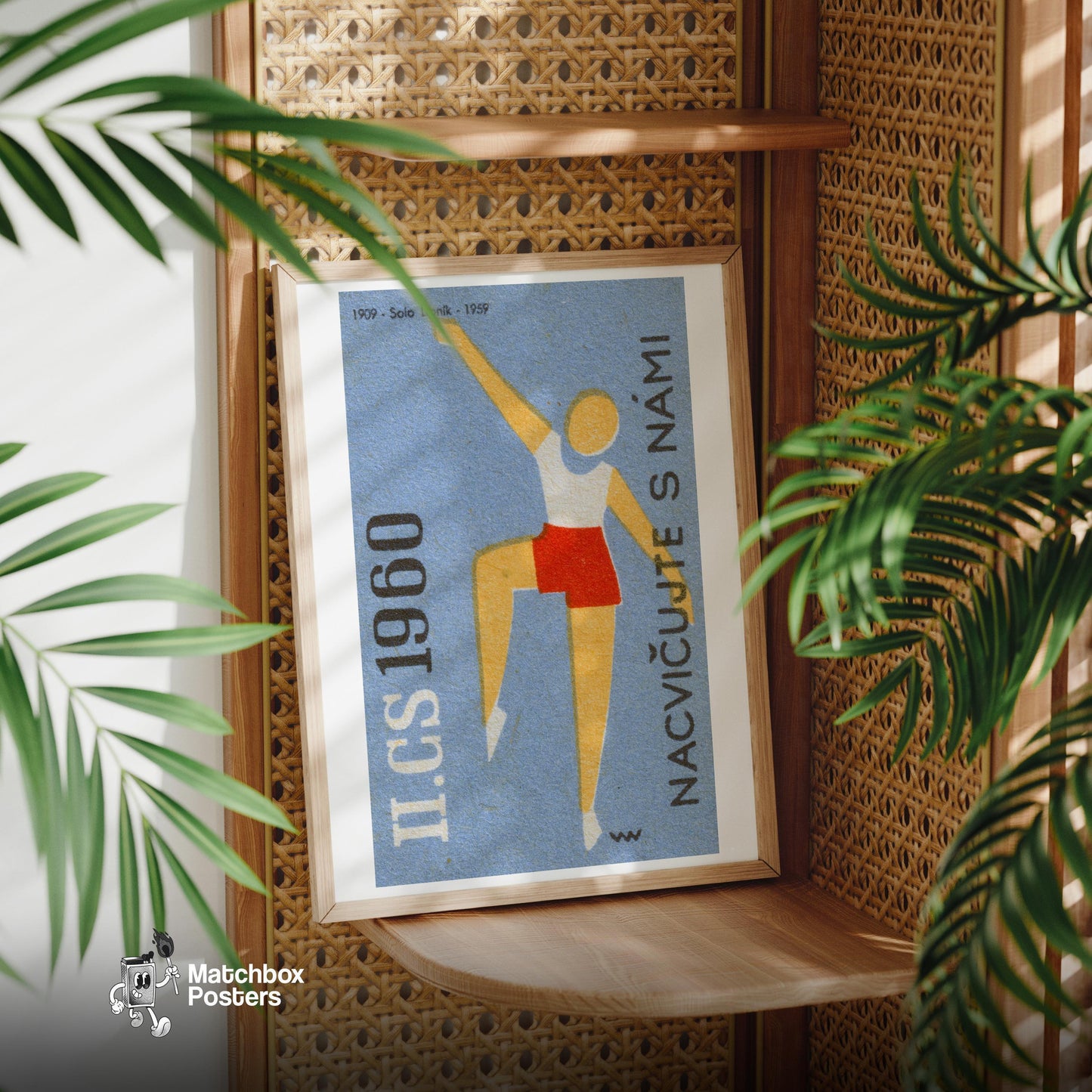 The Dancer - vintage matchbox label print - office wall