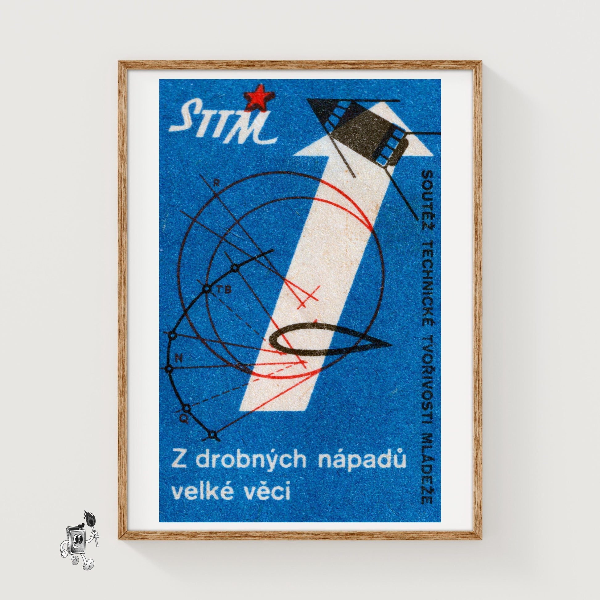 Technological Innovation - vintage matchbox label print