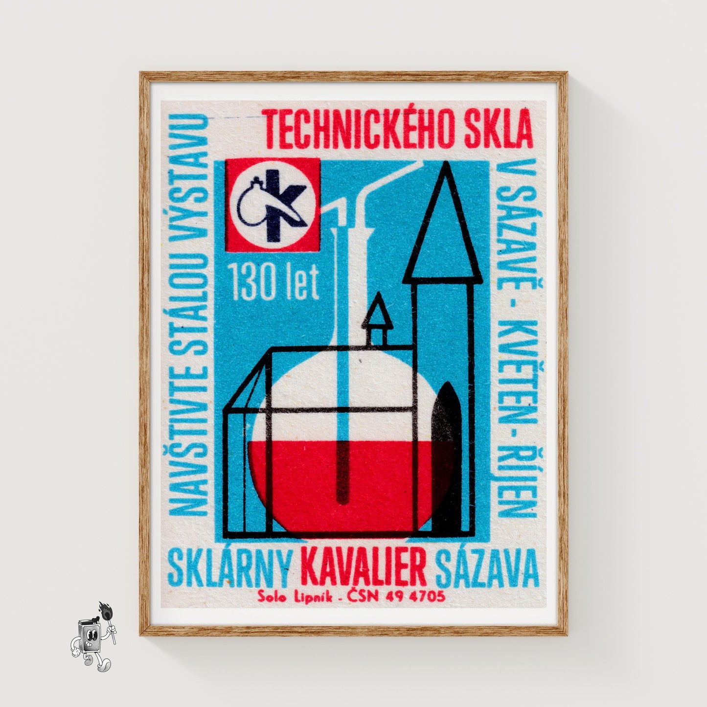 Chemical Technology - vintage matchbox label print