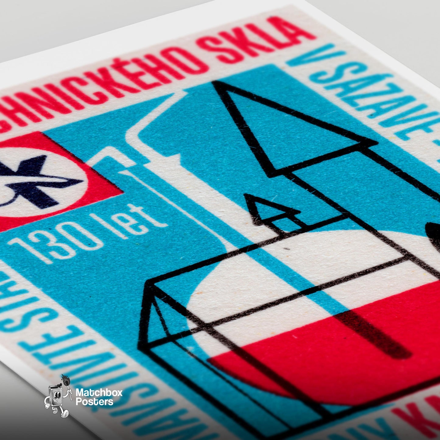 Chemical Technology - vintage matchbox label print - close-up detail