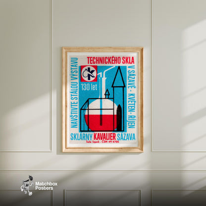Chemical Technology - vintage matchbox label print - bedroom mockup