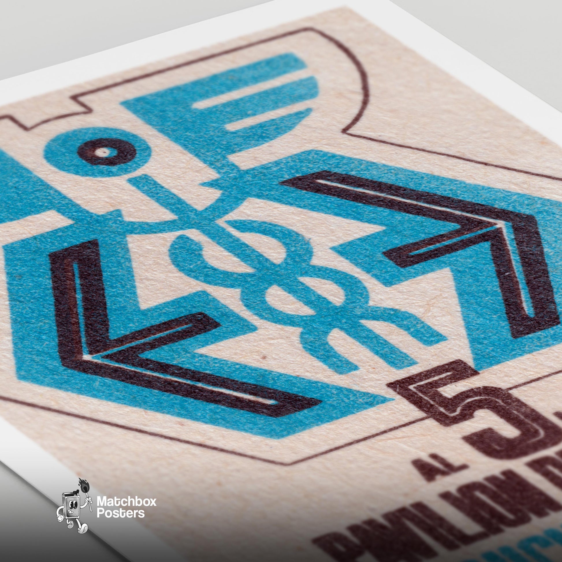 Bucharest Pavillion - vintage matchbox label print - close-up detail