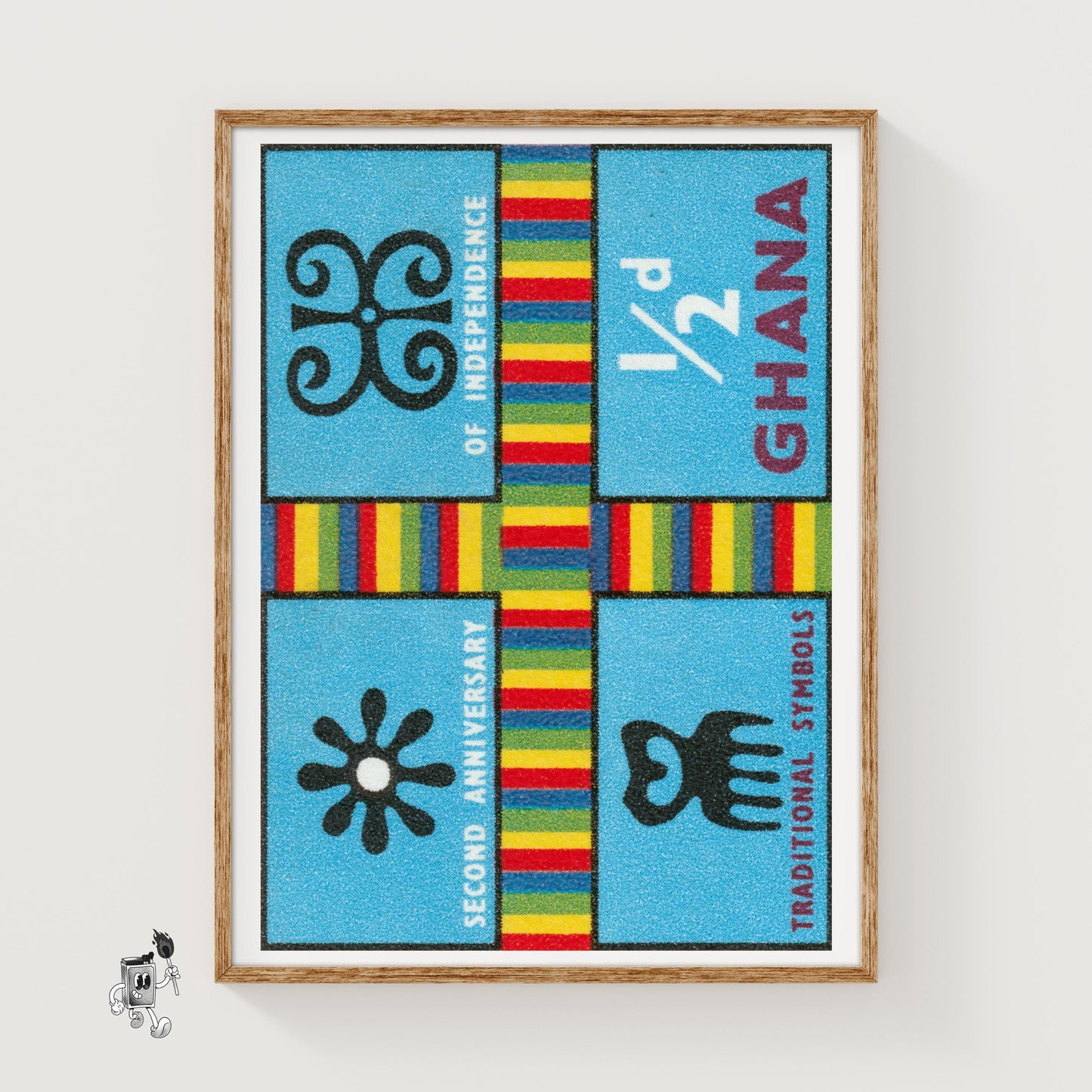 Independance Anniversary - vintage matchbox label print