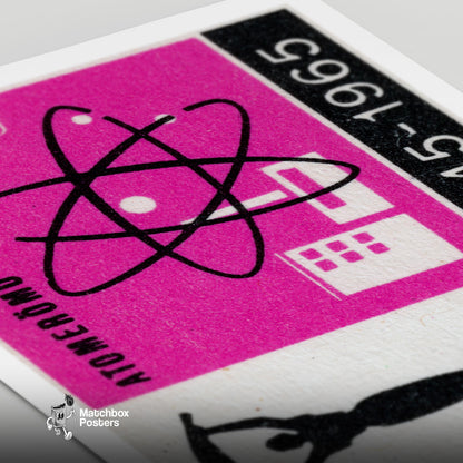 Nuclear Science - vintage matchbox label print - close-up detail
