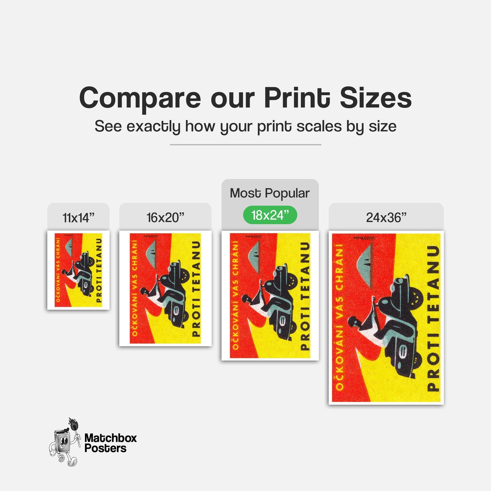 Person Riding A Motorcycle - vintage matchbox label print - gallery wall preview