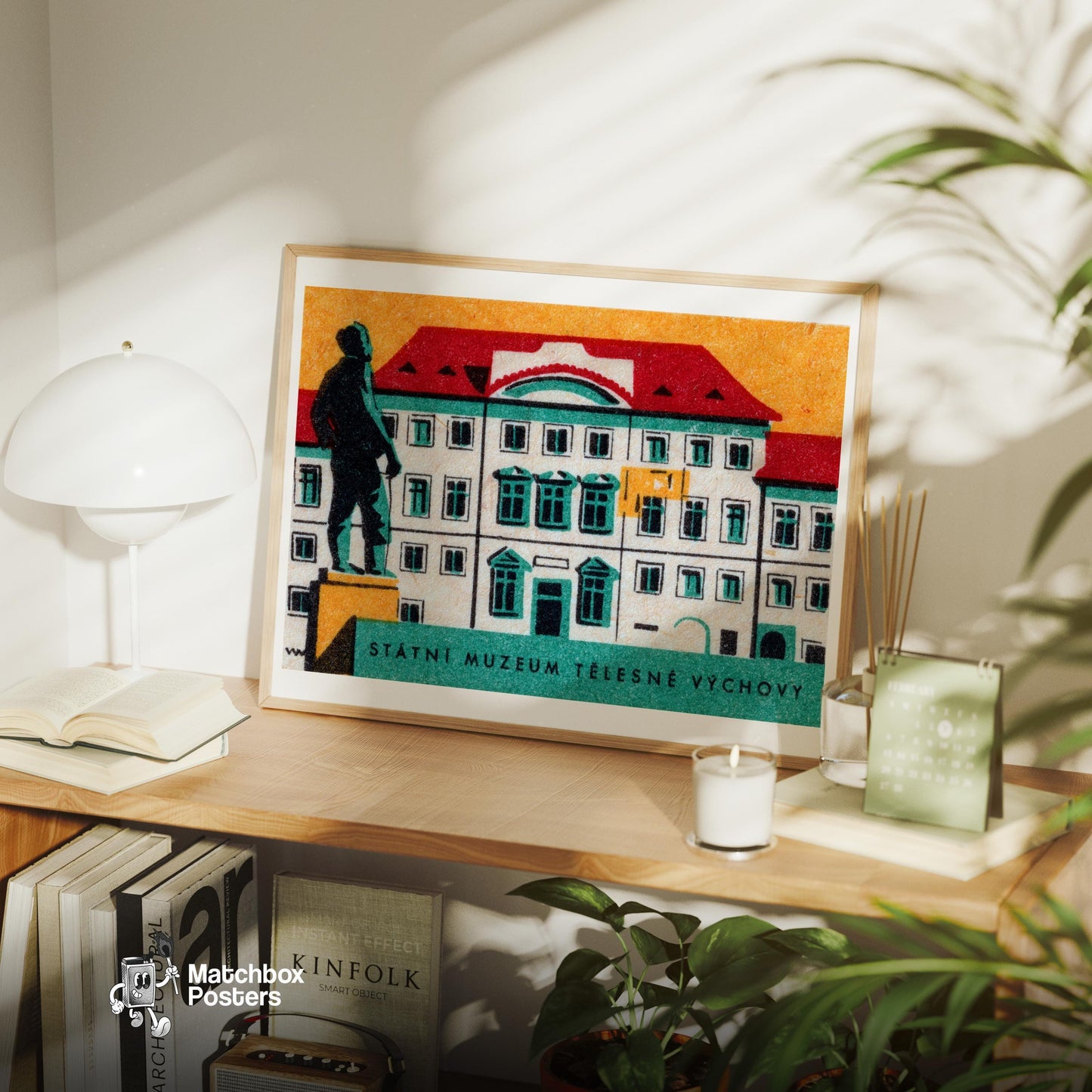 Statni Museum - vintage matchbox label print - office wall