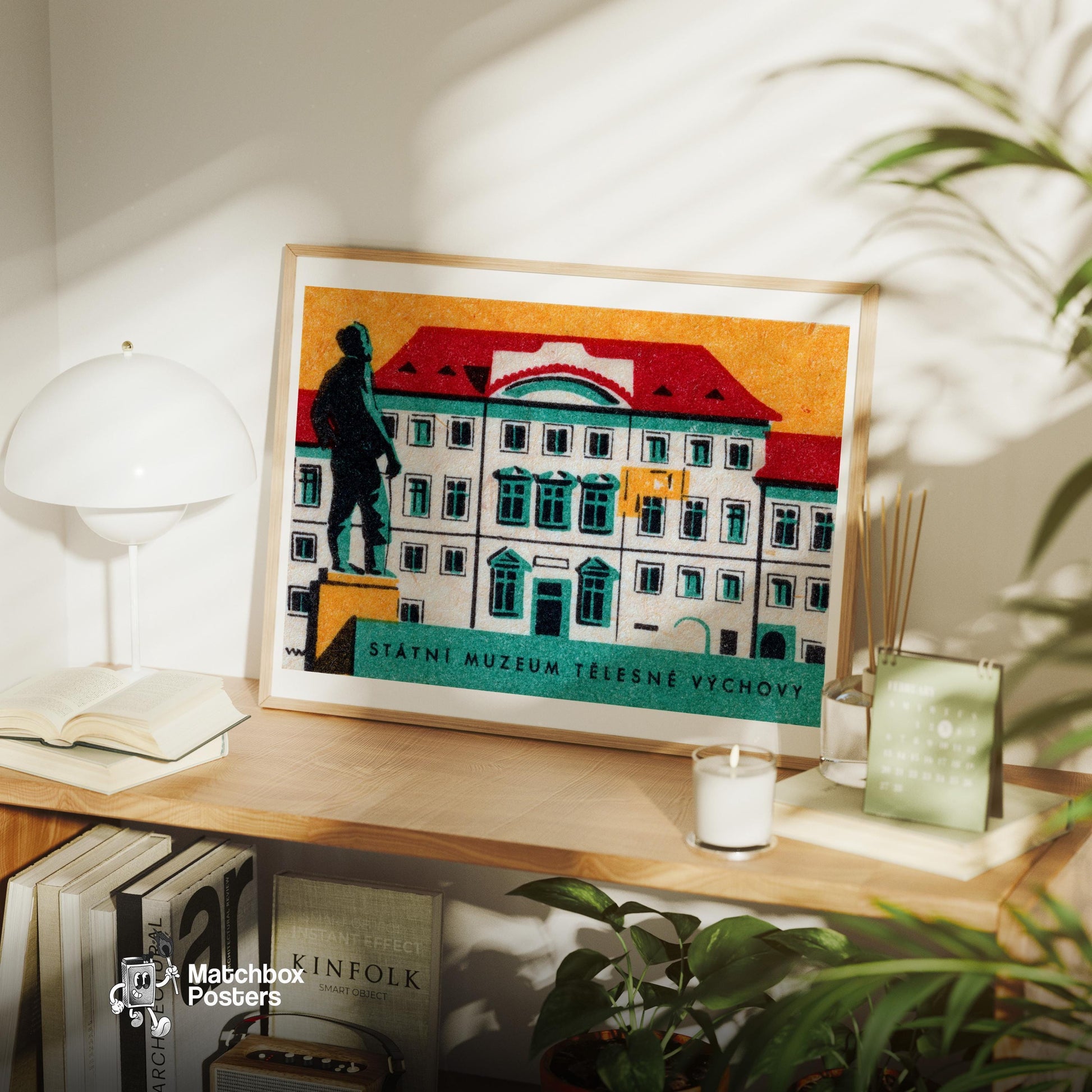 Statni Museum - vintage matchbox label print - office wall