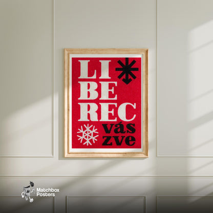 Librec Invites You - vintage matchbox label print - bedroom mockup