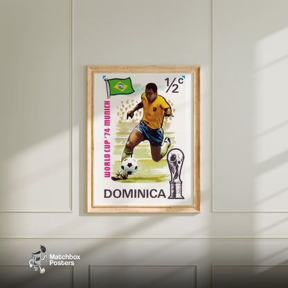 Football Player - vintage matchbox label print - bedroom mockup