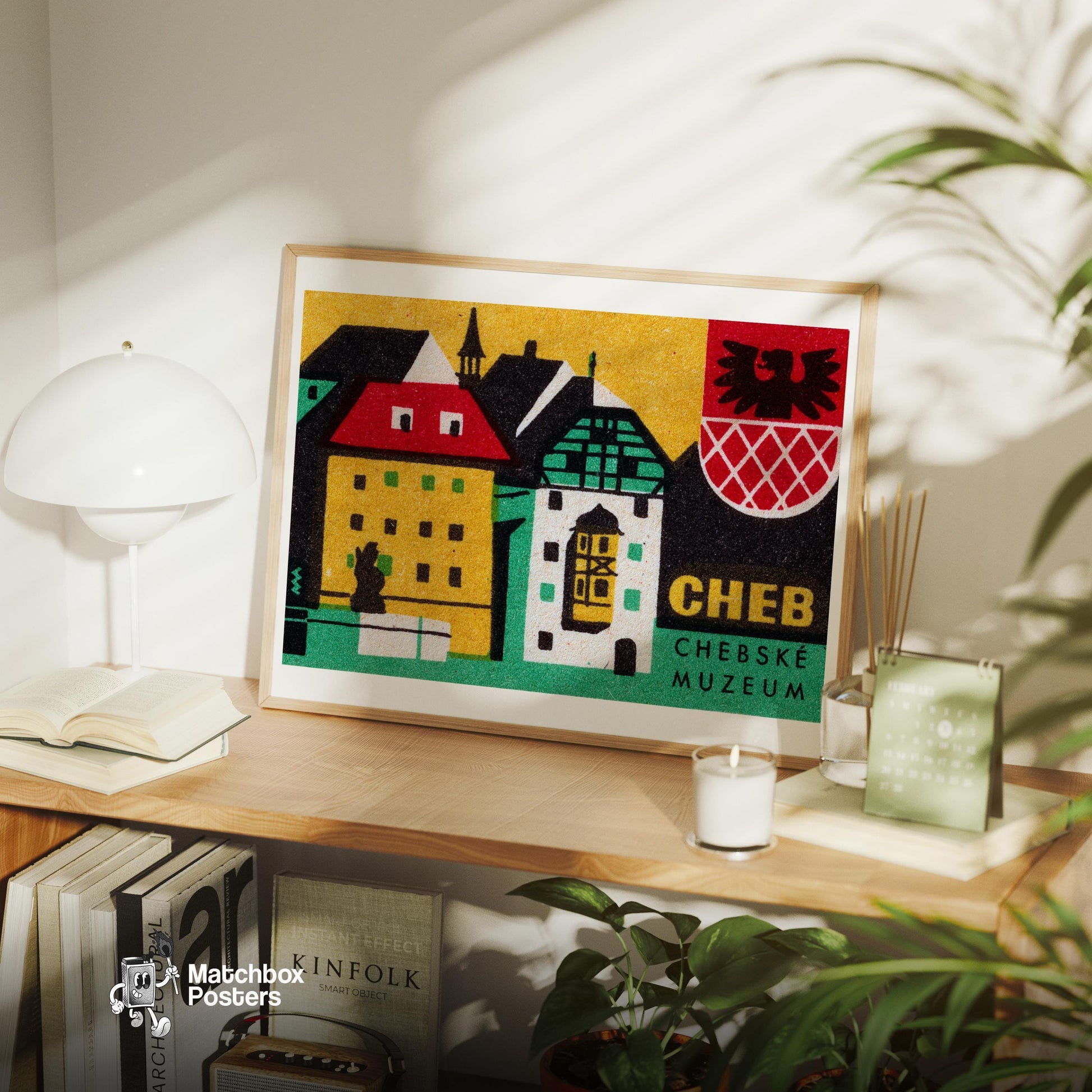 Chebske Museum - vintage matchbox label print - office wall