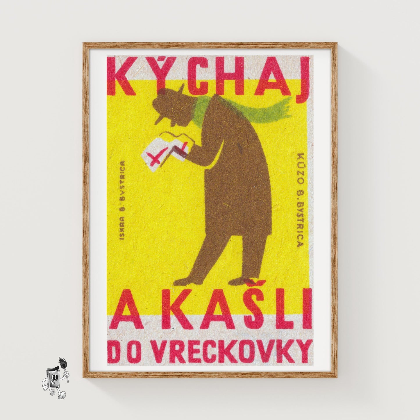 Silhouette Of A Person - vintage matchbox label print
