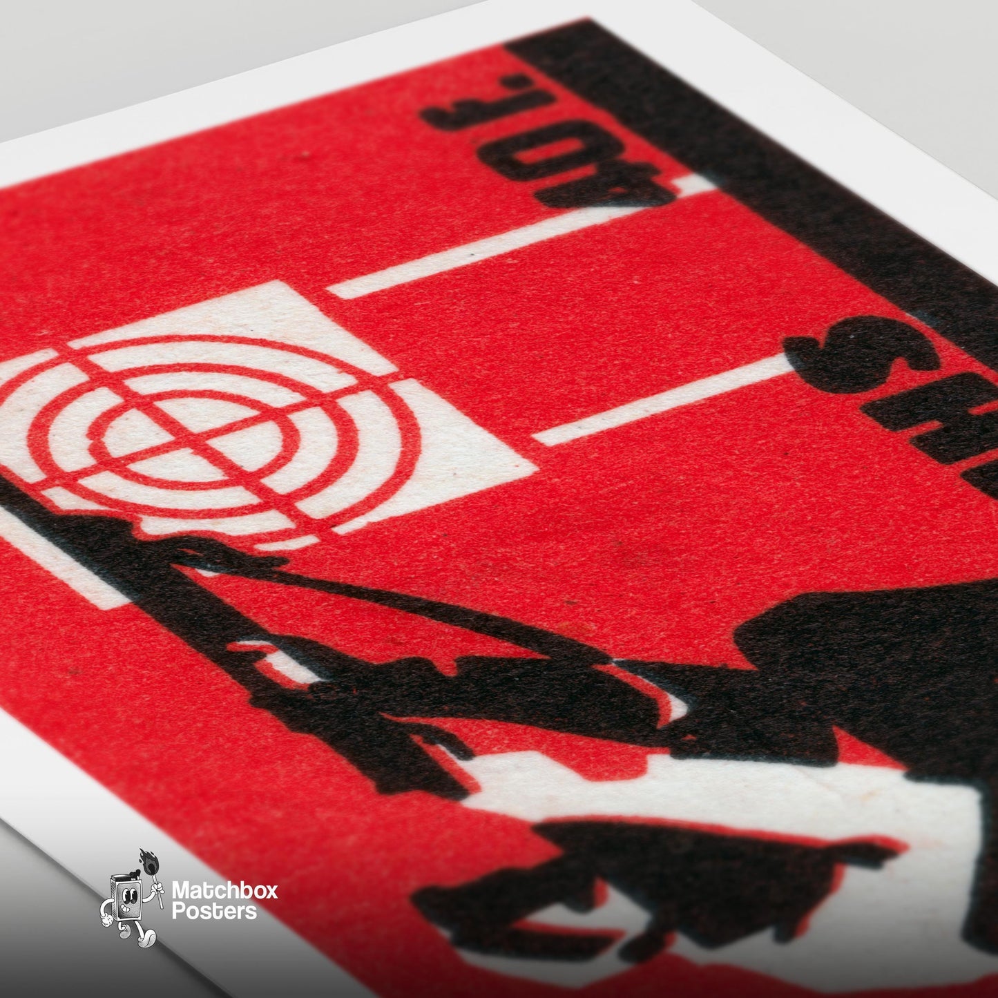 Marksman - vintage matchbox label print - close-up detail