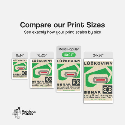 Bedding Advertizement - vintage matchbox label print - gallery wall preview