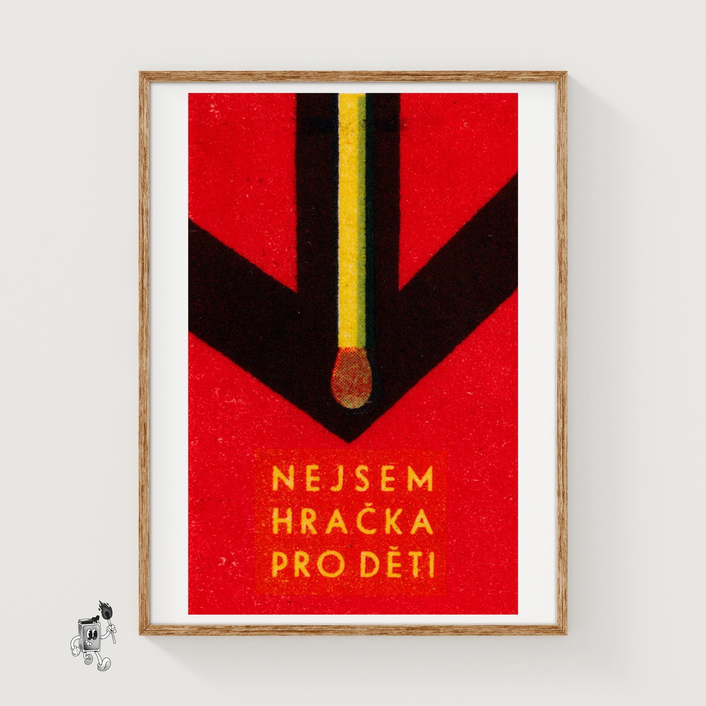 Matches Are Not Toys - vintage matchbox label print