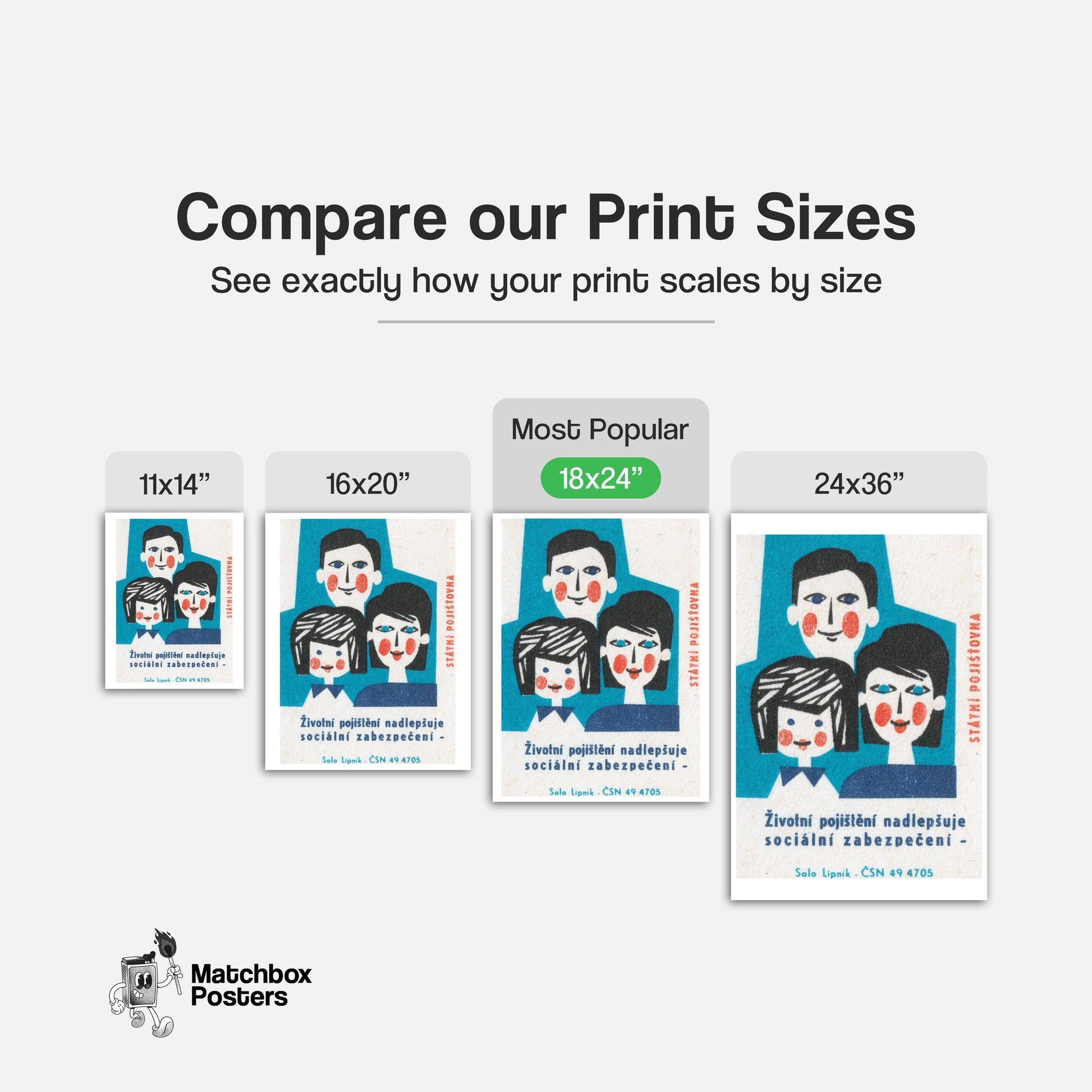 Family Life Insurance - vintage matchbox label print - gallery wall preview