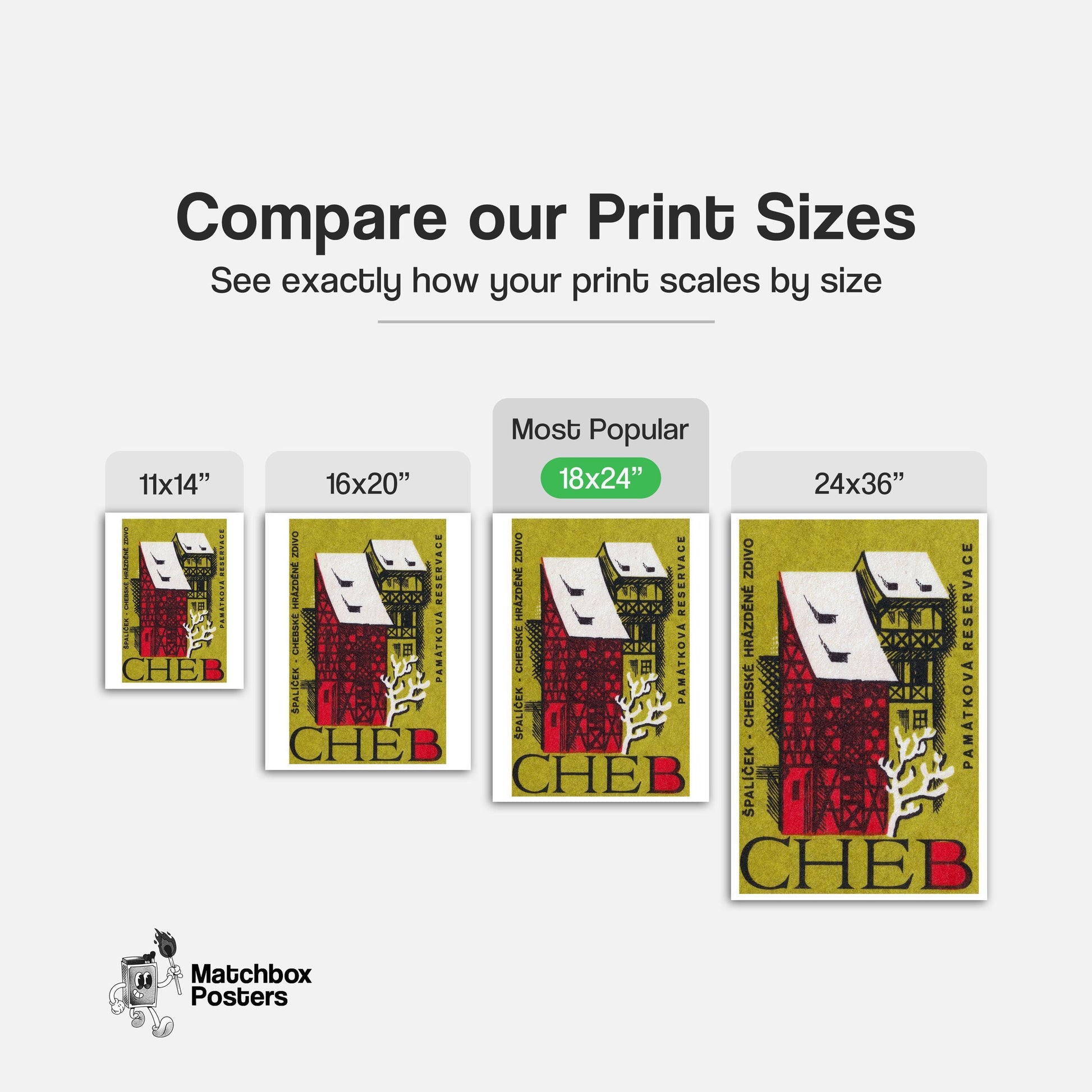 Red House - vintage matchbox label print - gallery wall preview