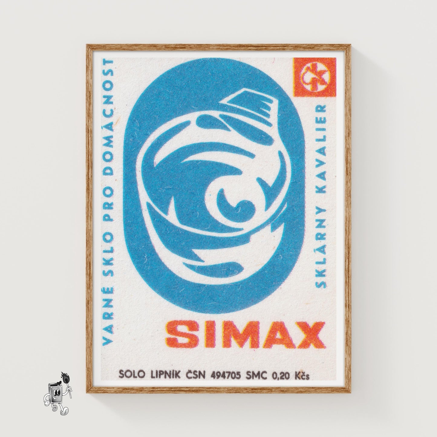 Household Glassware - vintage matchbox label print