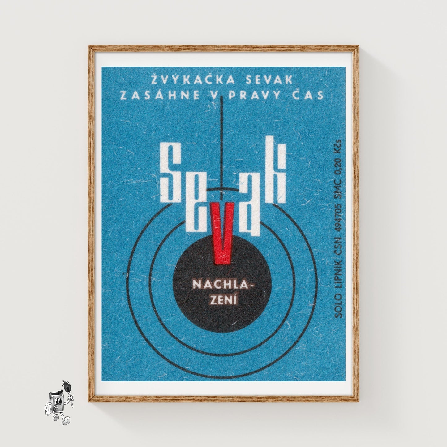 Flu Medication Advertizement - vintage matchbox label print
