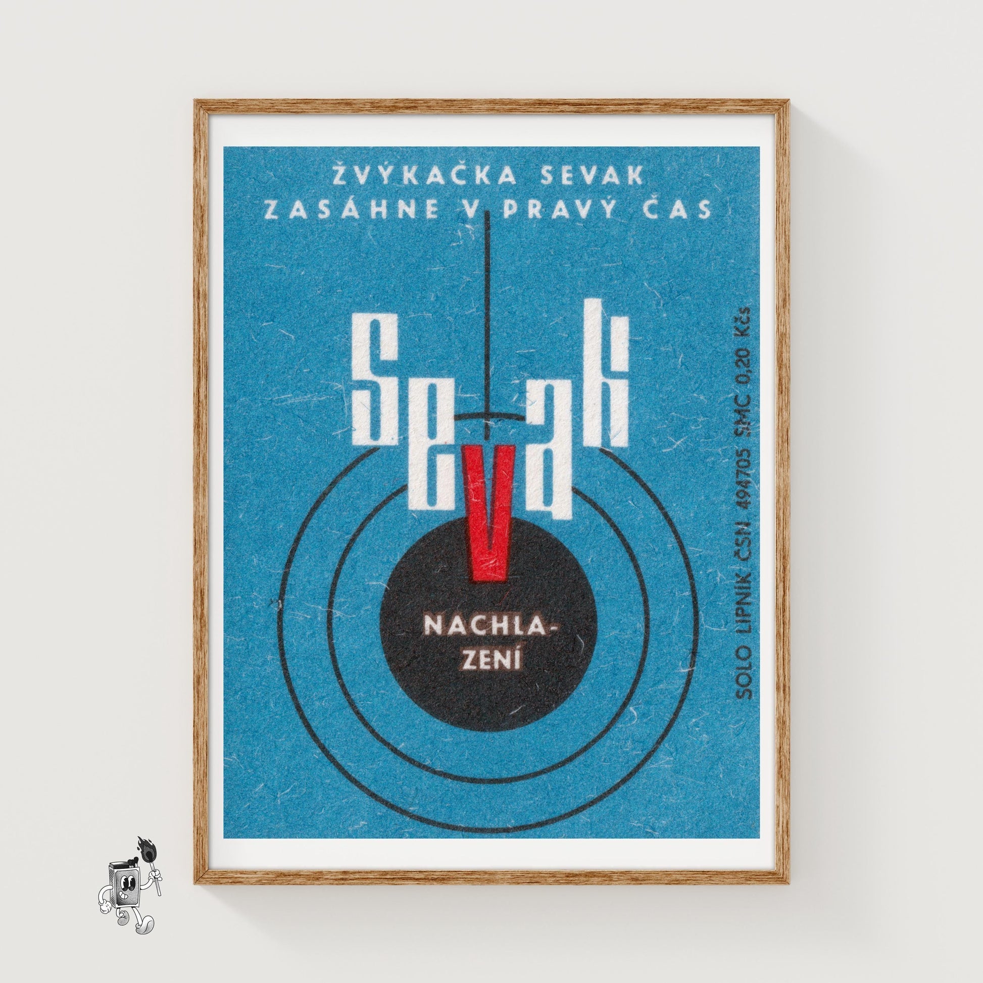 Flu Medication Advertizement - vintage matchbox label print