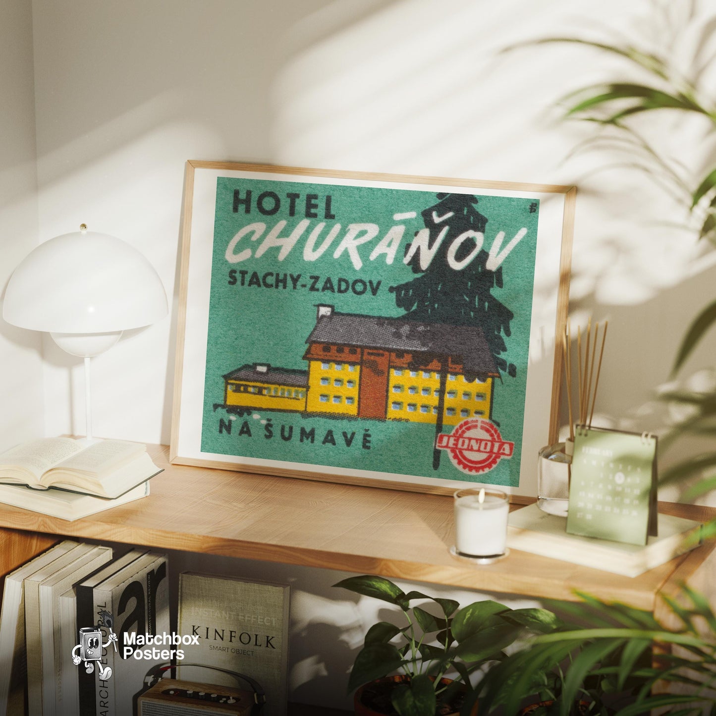 Hotel Churanov - vintage matchbox label print - office wall