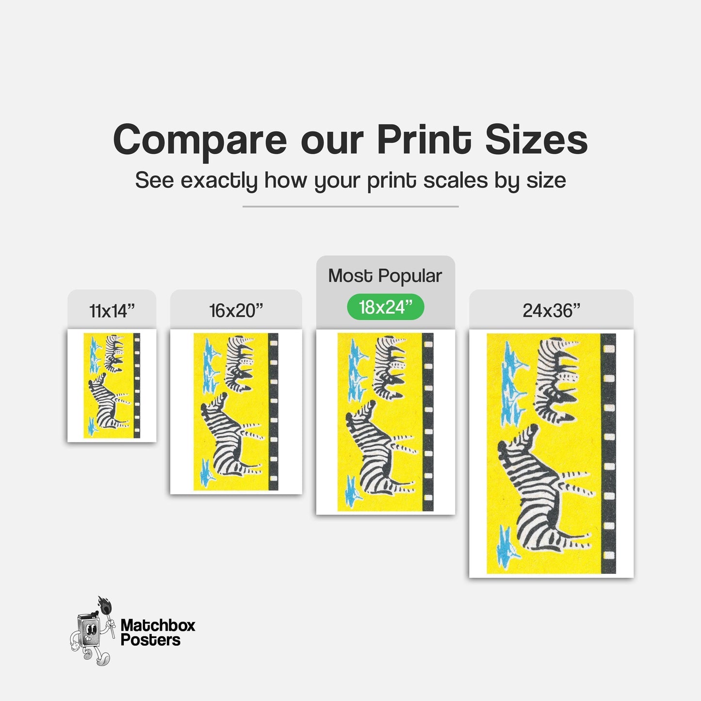 Zebras: Vintage - vintage matchbox label print - gallery wall preview