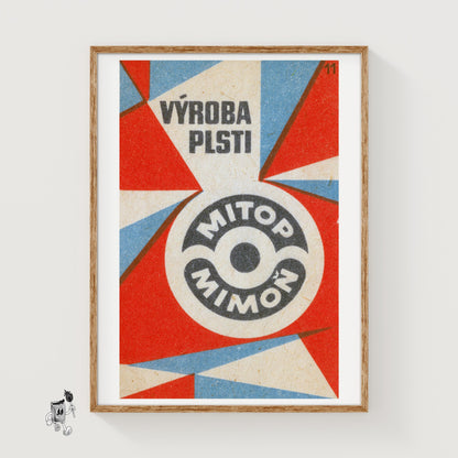 Production of Felt - vintage matchbox label print