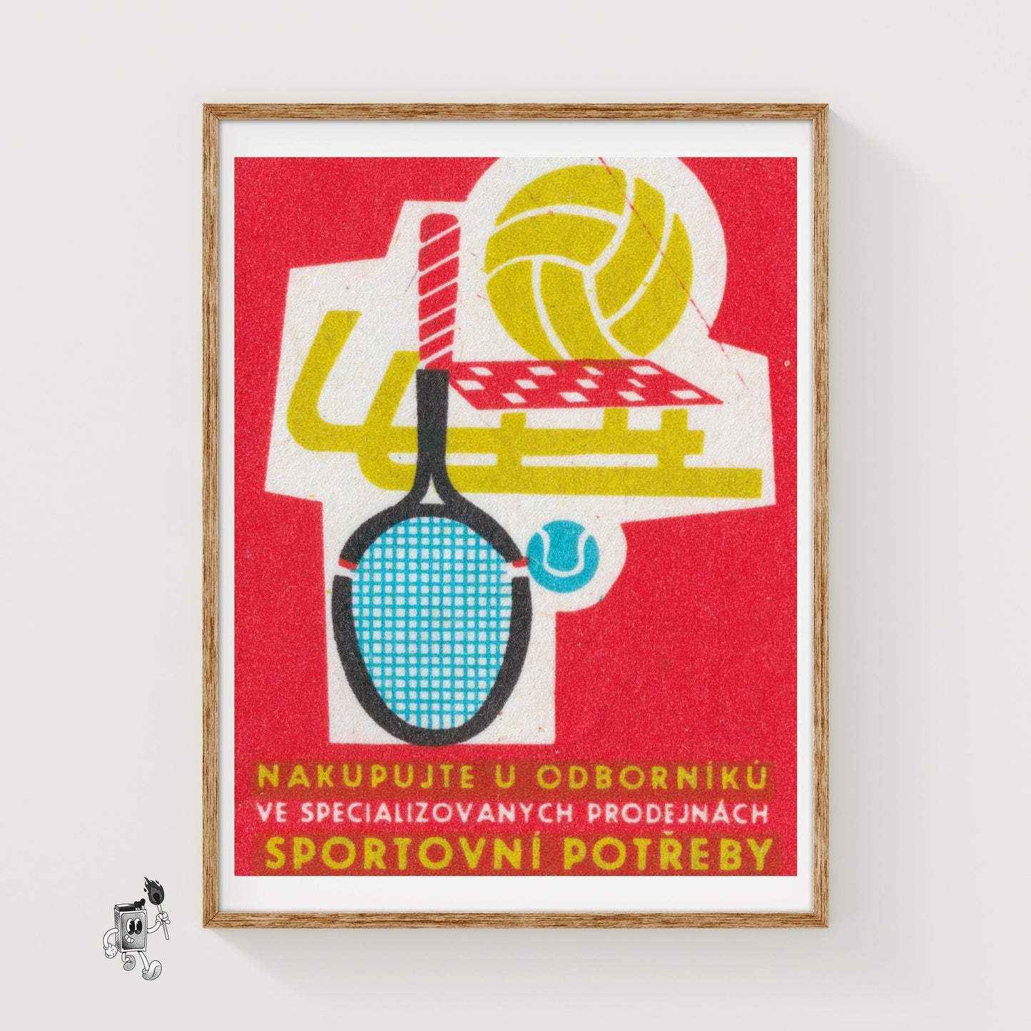 Specialized Sports Store - vintage matchbox label print