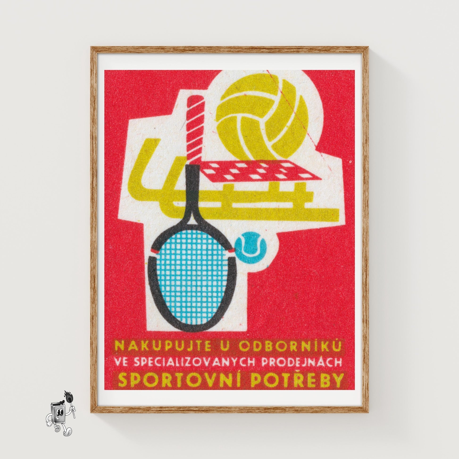 Specialized Sports Store - vintage matchbox label print