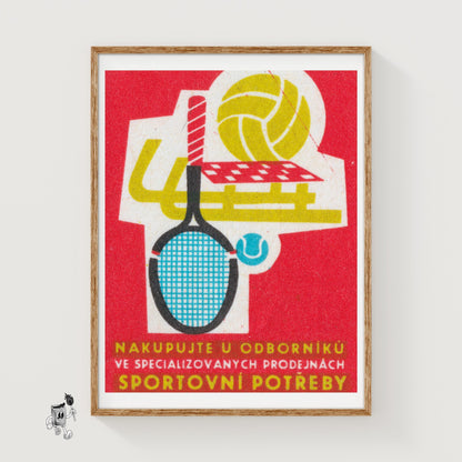 Specialized Sports Store - vintage matchbox label print