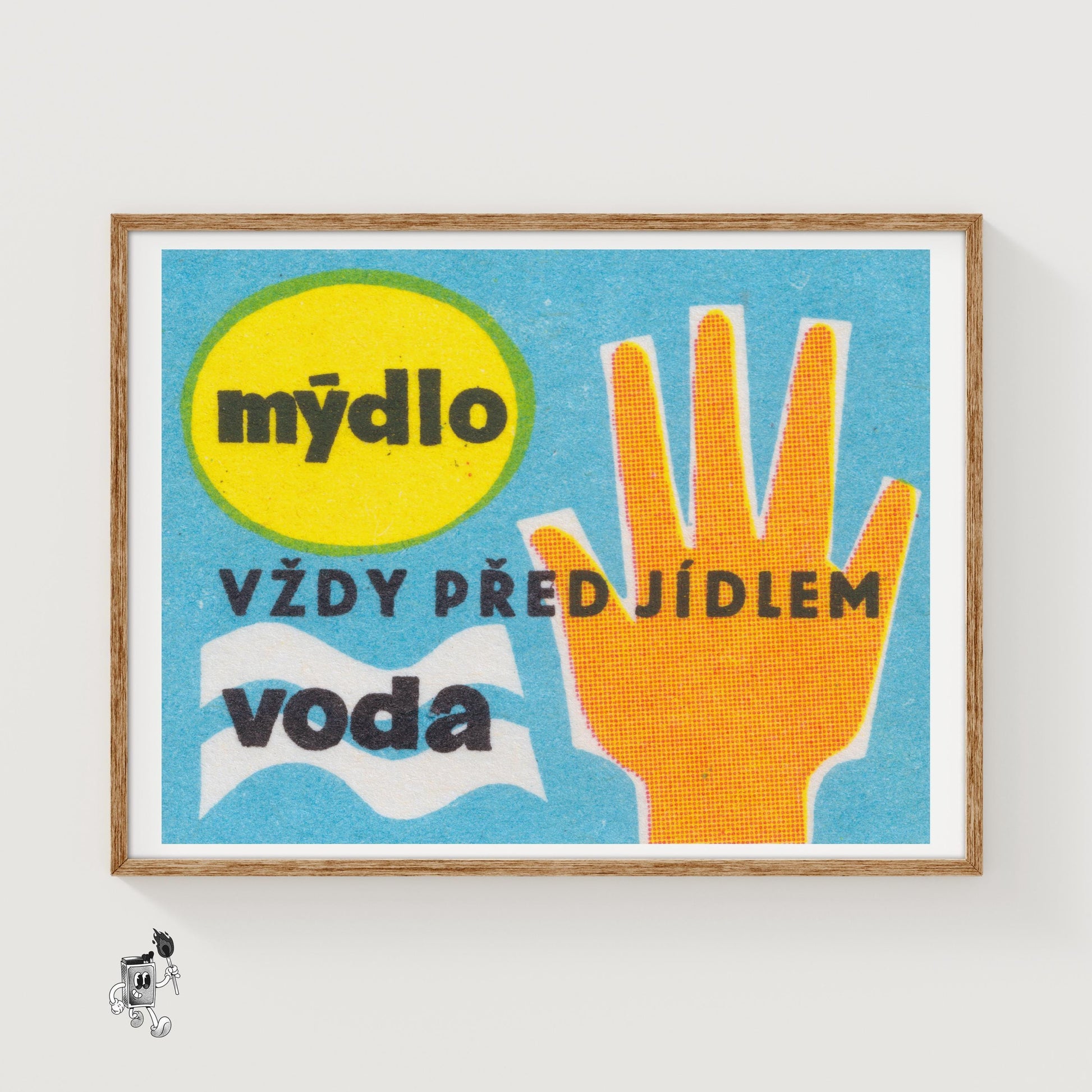 Hand Hygiene - vintage matchbox label print