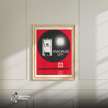 Illustration Of A Boiler - vintage matchbox label print - bedroom mockup