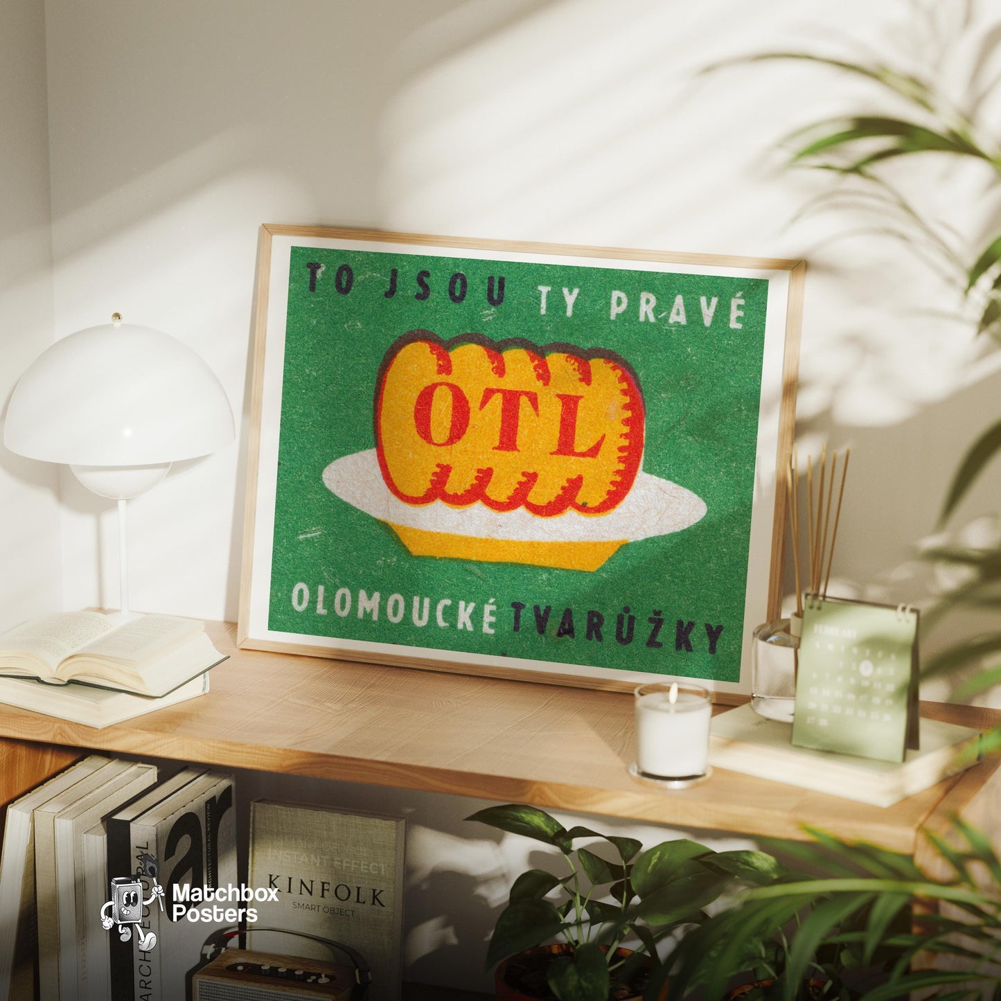 Cheese Czechoslovakia Mid-Century Matchbox Label - vintage matchbox label print - office wall