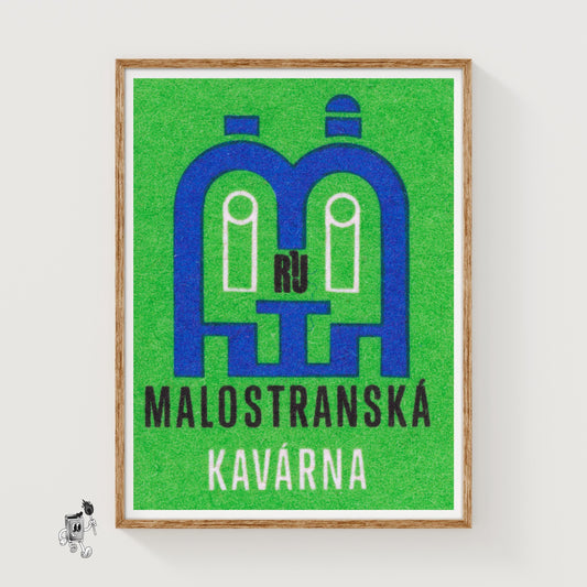 Small Street Cafe - vintage matchbox label print