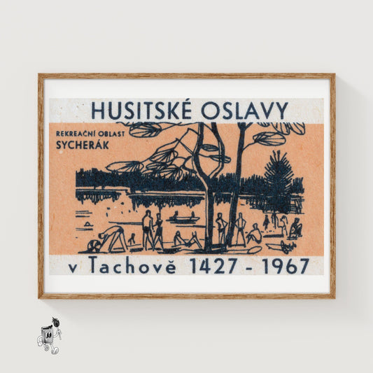 Lakeside - vintage matchbox label print
