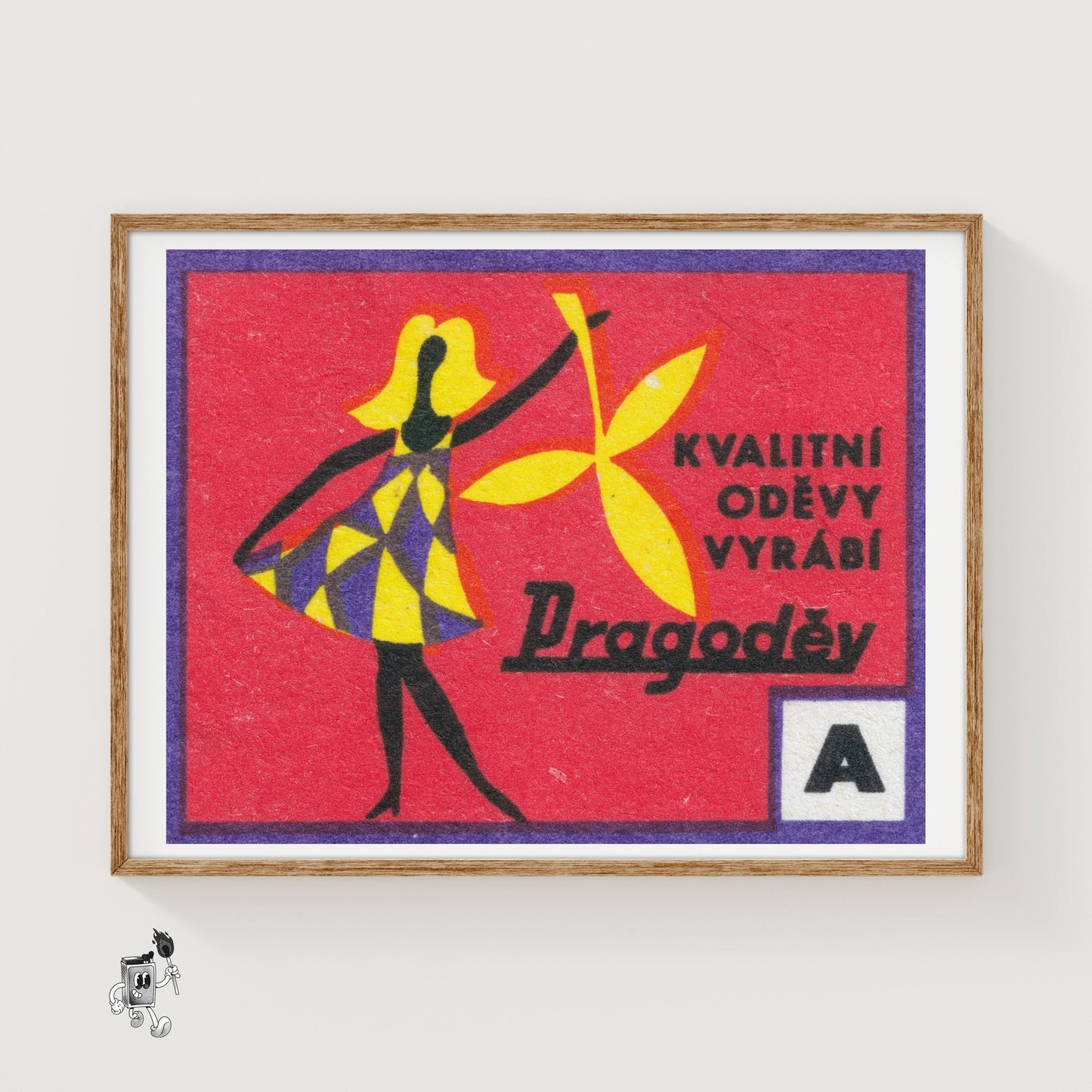 Good Quality Dresses - vintage matchbox label print