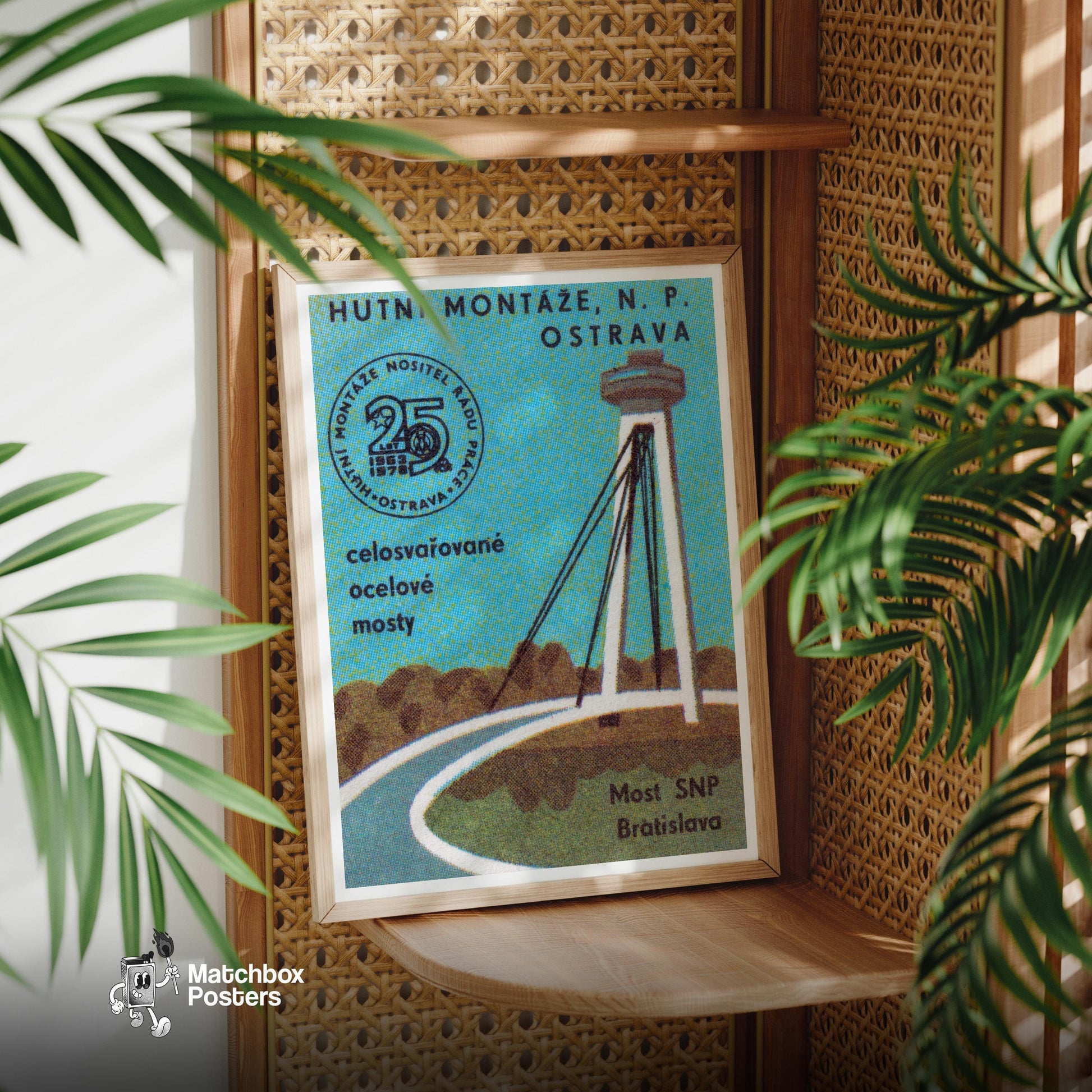 Most SNP Bridge - vintage matchbox label print - office wall