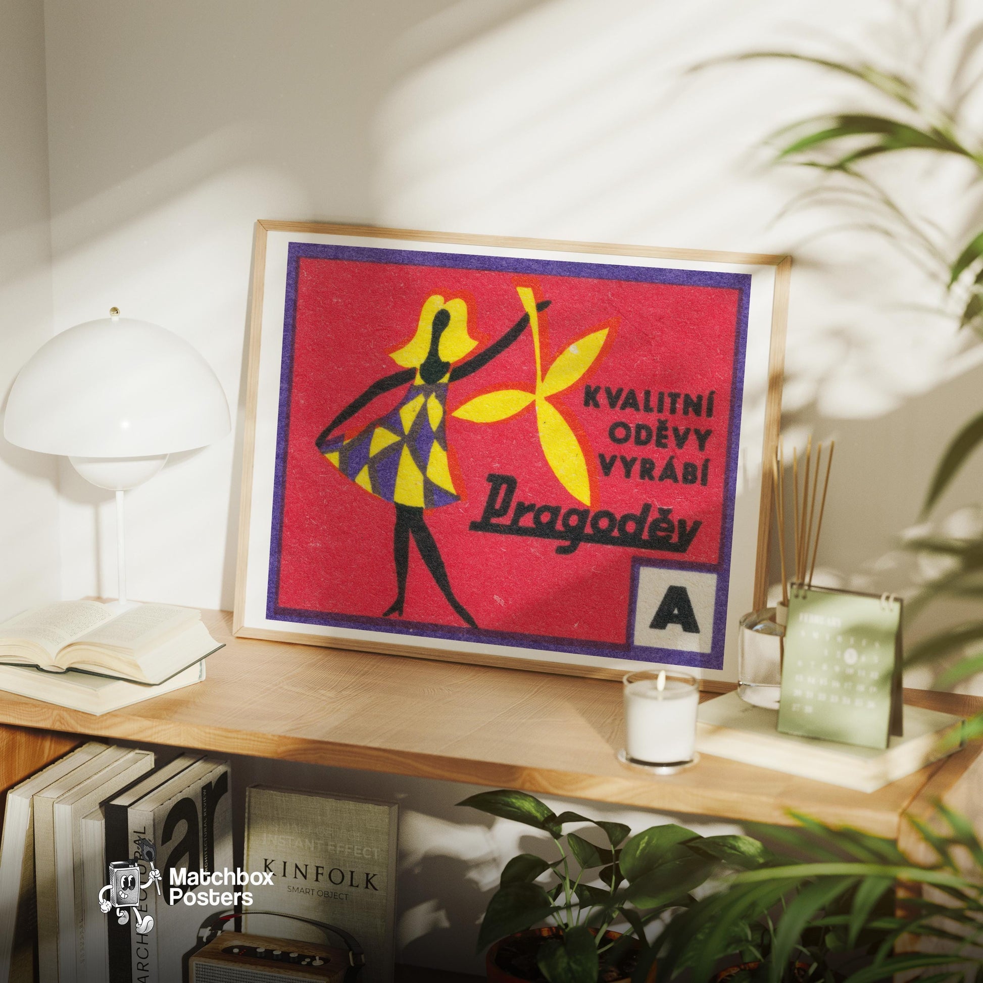 Good Quality Dresses - vintage matchbox label print - office wall