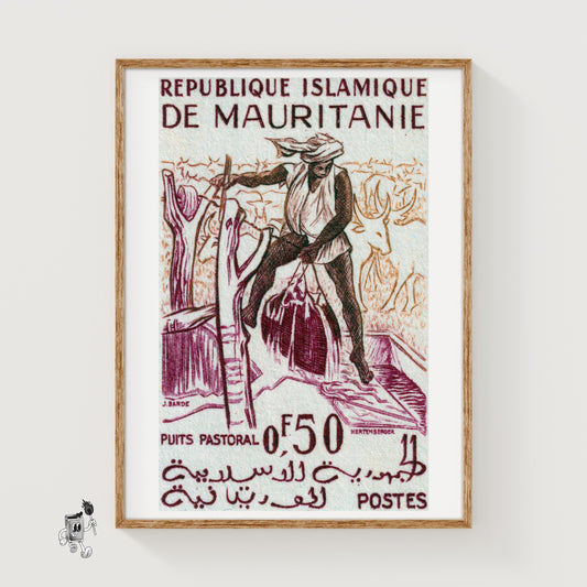 Cow Farmer - vintage matchbox label print