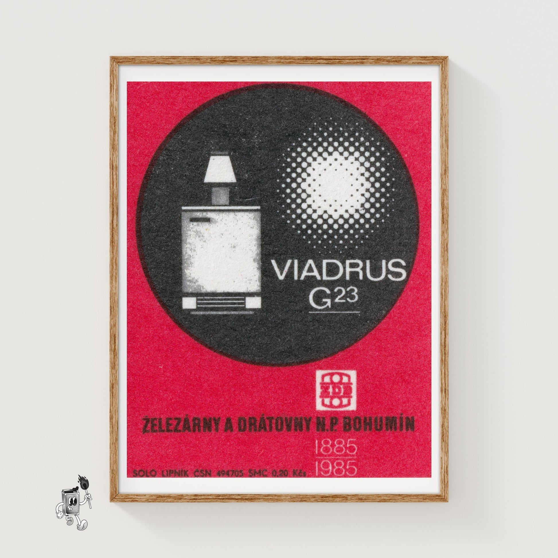 Modernist Design - vintage matchbox label print