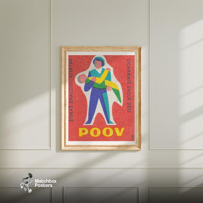 Protect Your Children - vintage matchbox label print - bedroom mockup