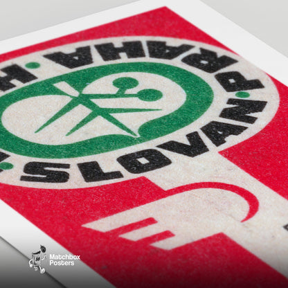 Green Leaf - vintage matchbox label print - close-up detail