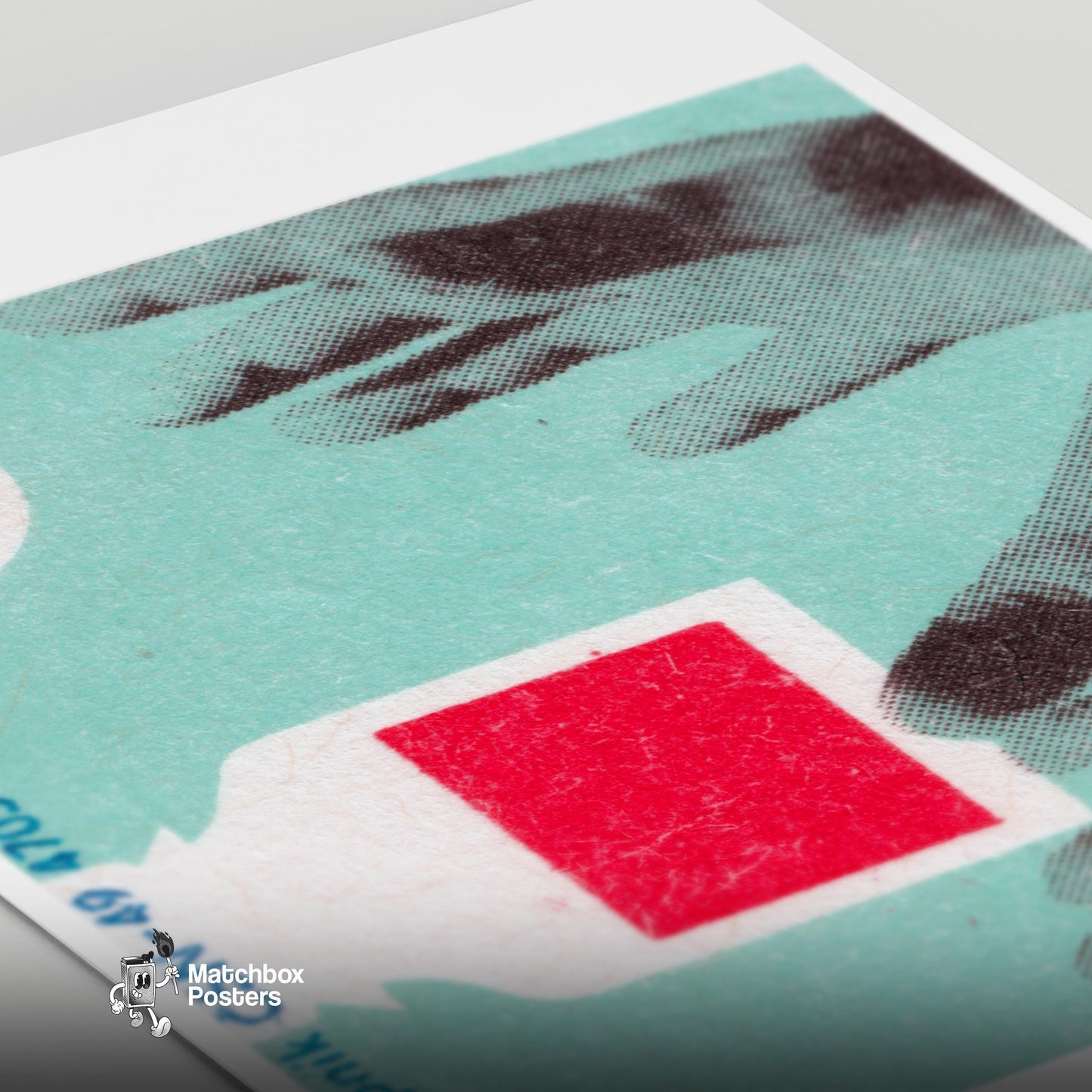 Blood Donation - vintage matchbox label print - close-up detail