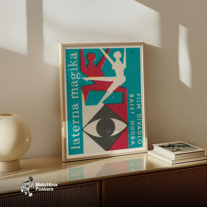 Film and Ballet - vintage matchbox label print - size comparison