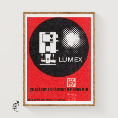 Iron Works Technology - vintage matchbox label print
