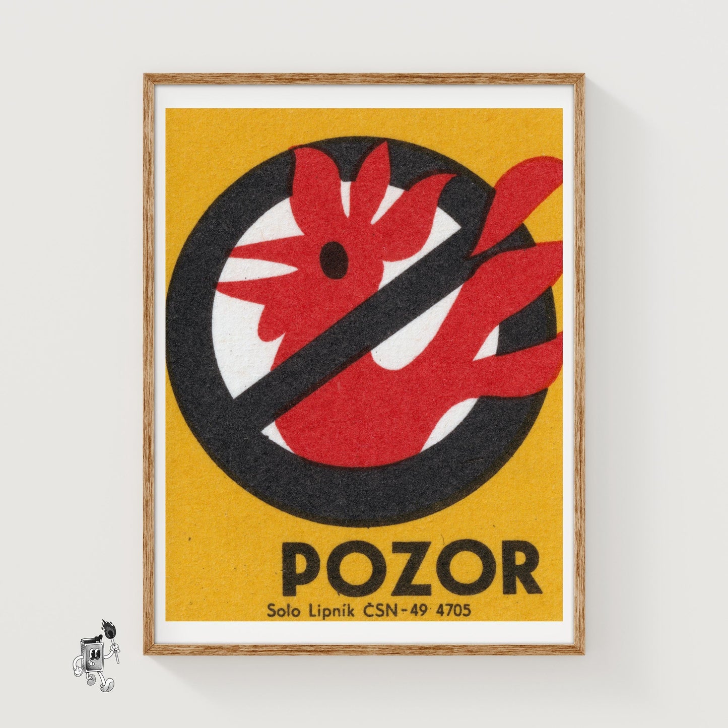 Red Rooster - vintage matchbox label print
